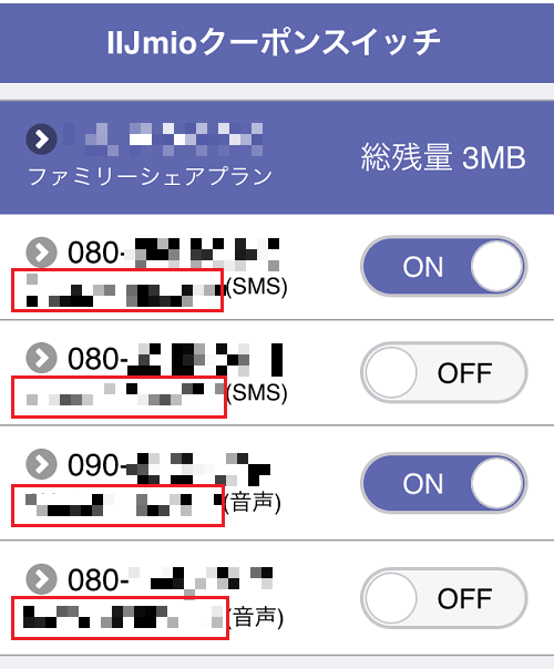 みおぽんのICCID
